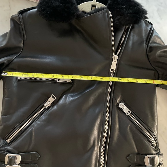 All Saints leather/fur jacket - Picture 7 of 7